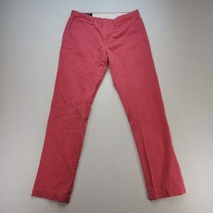 Polo Ralph Lauren Pants Mens 32x34* Pink Slim Fit Chino Mid Rise Preppy